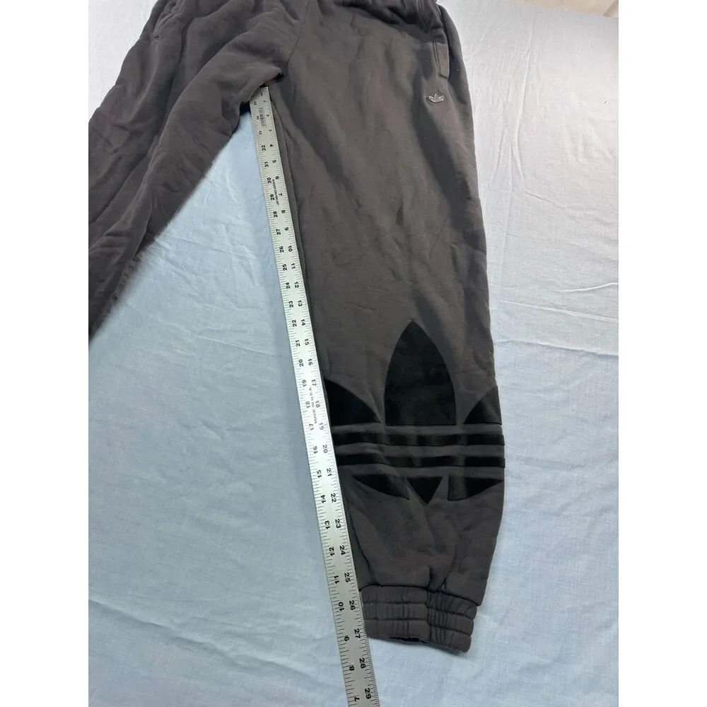 adidas Originals Men's Big Trefoil Logo Fleece Jogger Sweatpants Charcoal Gray M